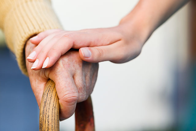 Older patient and nurse